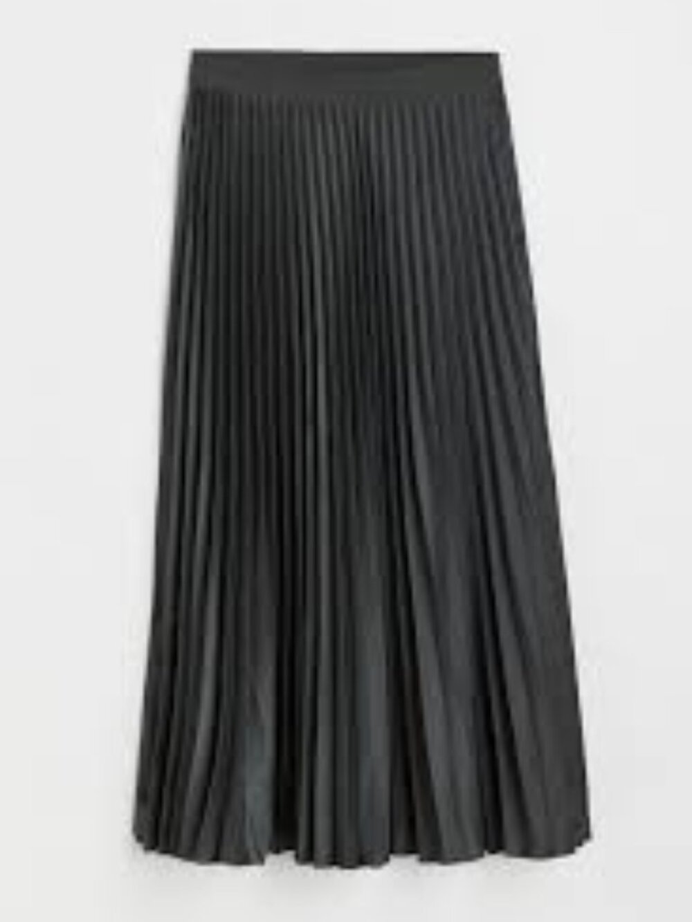 H&M Green Pleated Midi Skirt